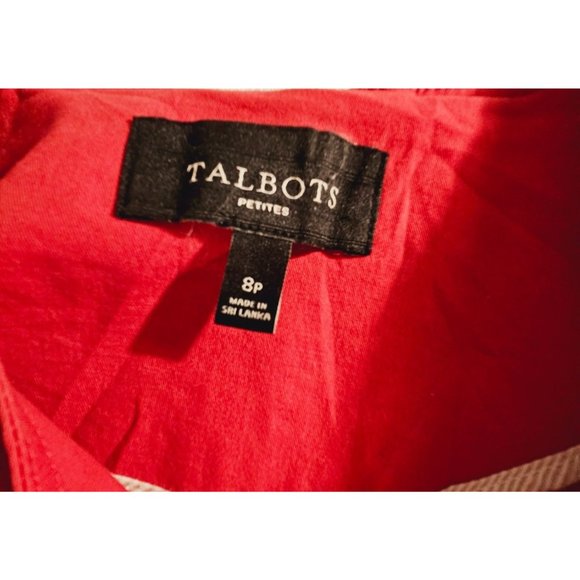 Talbots Cotton Coat size 8 Petite button closure Red - Picture 5 of 12